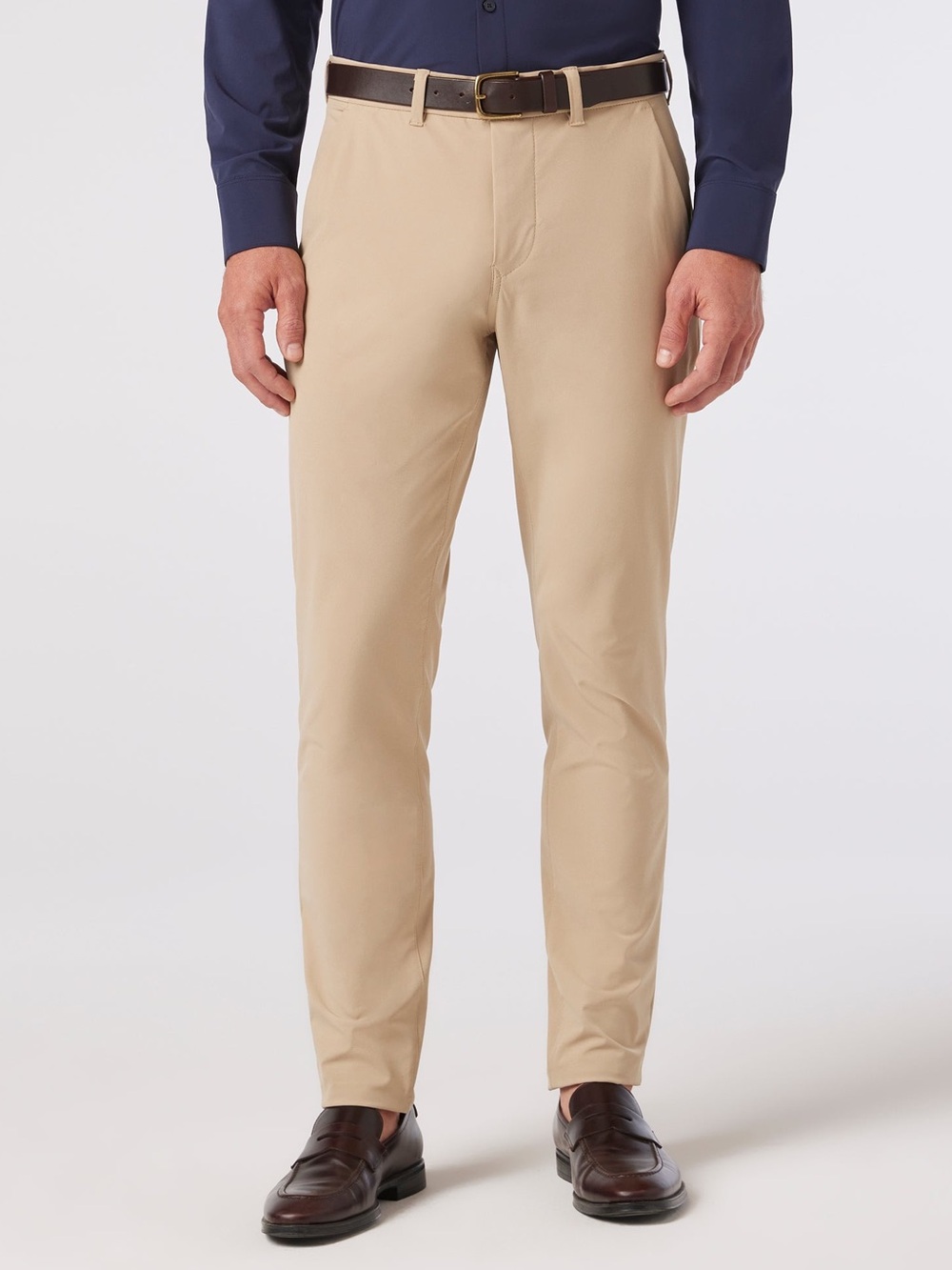 NWT Mizzen+Main 38-34 Slim Fit Helmsman Chino Pant in Khaki Solid - Picture 4 of 12
